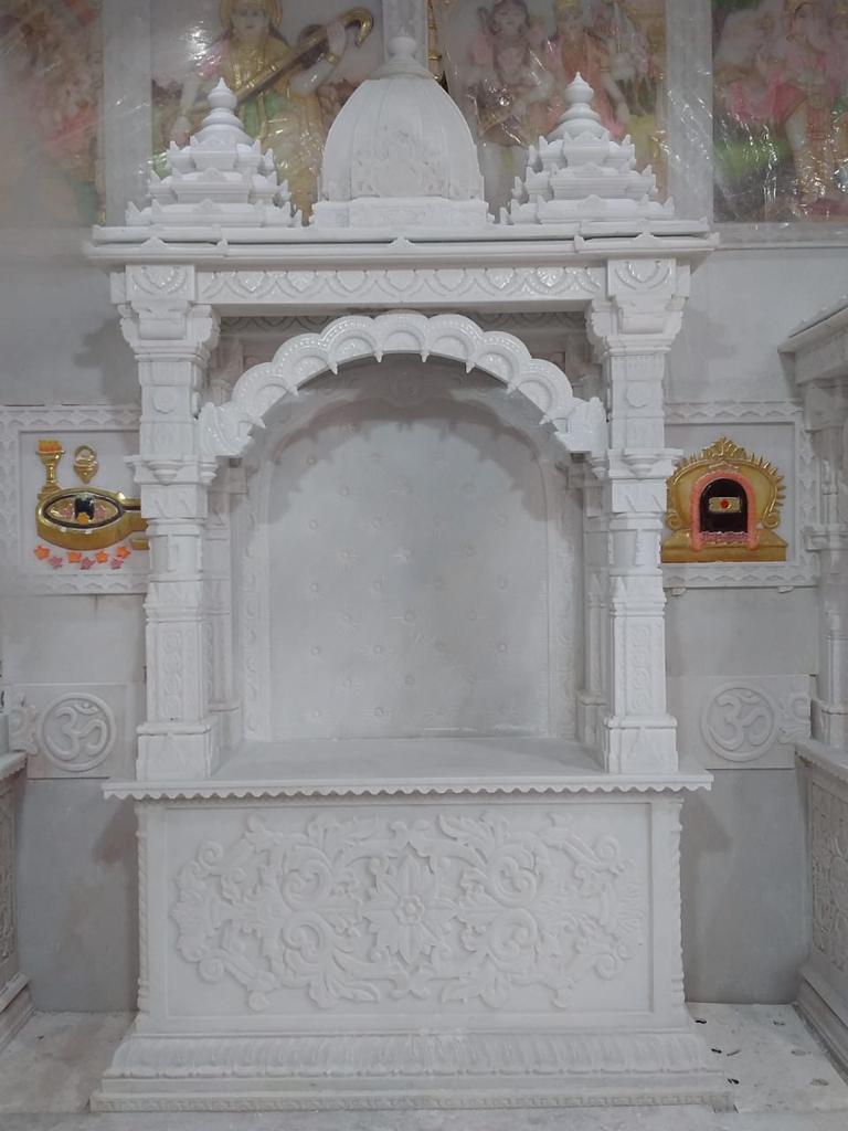 Marble Temple with Golden Inlay